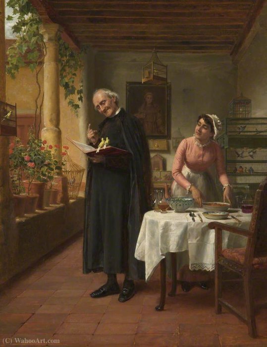 Wikioo.org – La Enciclopedia de las Bellas Artes - Pintura, Obras de arte de John Bagnold Burgess - Un santo moderno francis
