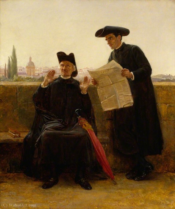 Wikioo.org – L'Enciclopedia delle Belle Arti - Pittura, Opere di John Bagnold Burgess - La libertà di stampa