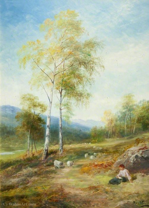 Wikioo.org - The Encyclopedia of Fine Arts - Painting, Artwork by John Macwhirter - Autumn, strathglass, invernesshire