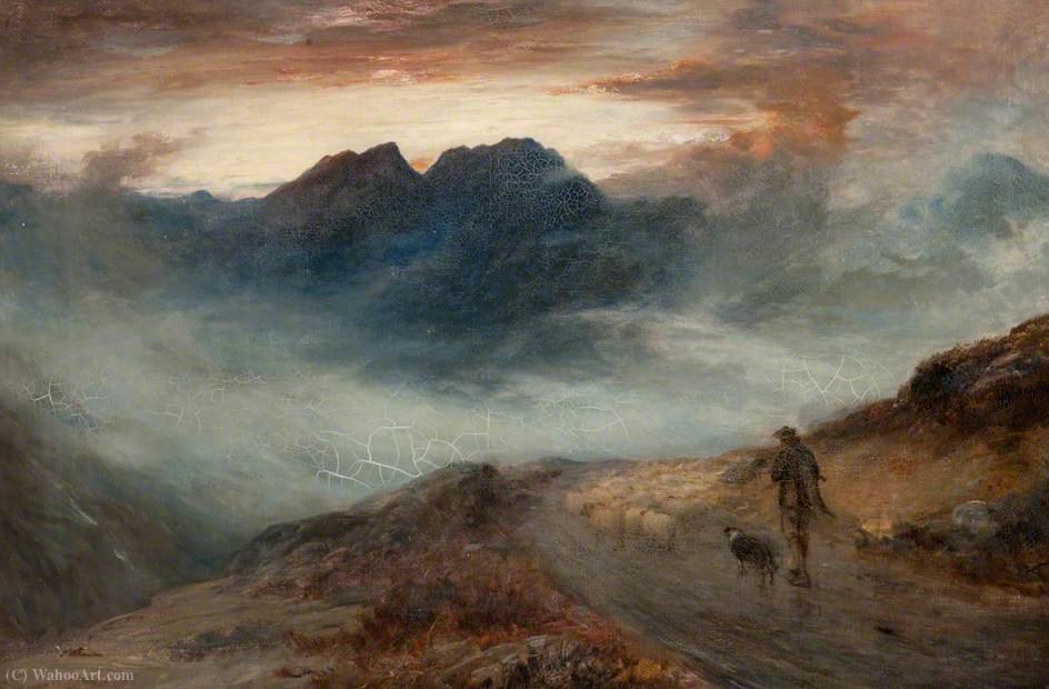 WikiOO.org - Güzel Sanatlar Ansiklopedisi - Resim, Resimler John Macwhirter - Mist on the Mountains