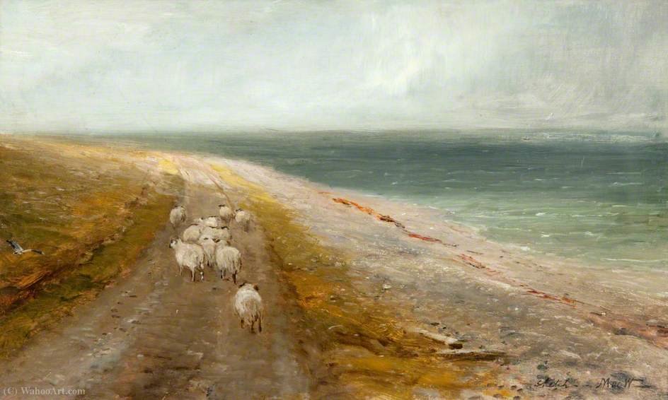 Wikoo.org - موسوعة الفنون الجميلة - اللوحة، العمل الفني John Macwhirter - Stray sheep