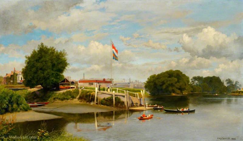 Wikioo.org - The Encyclopedia of Fine Arts - Painting, Artwork by John Mulcaster Carrick - The brentford ferry
