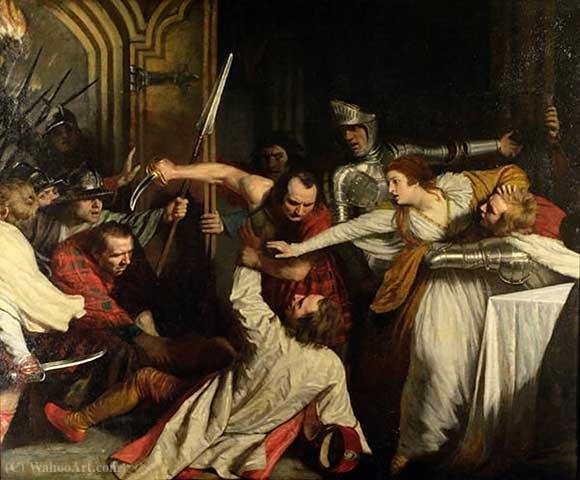 WikiOO.org - Encyclopedia of Fine Arts - Lukisan, Artwork John Opie - The Murder of Rizzio