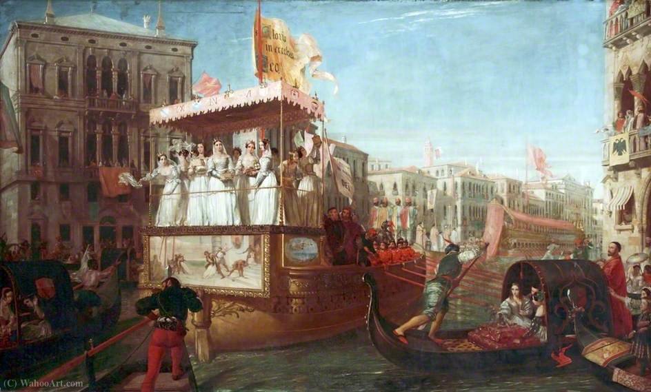 Wikioo.org - The Encyclopedia of Fine Arts - Painting, Artwork by John Rogers Herbert - The Brides of Venice