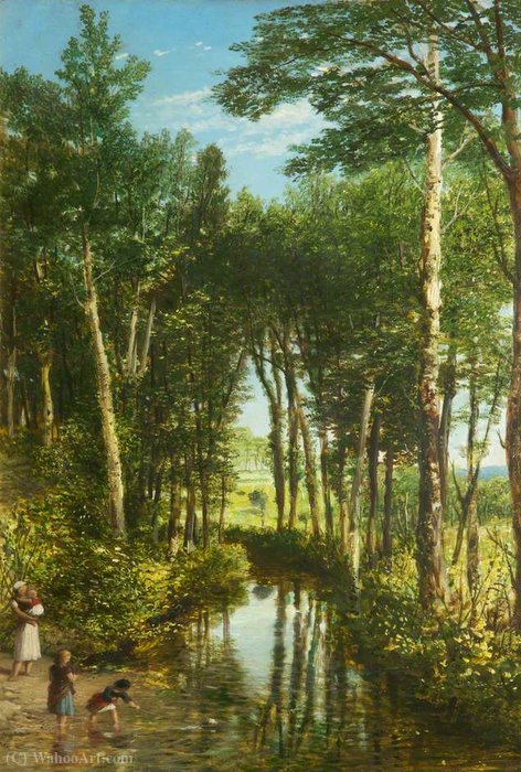 Wikioo.org - The Encyclopedia of Fine Arts - Painting, Artwork by John Rogers Herbert - Woodland scene
