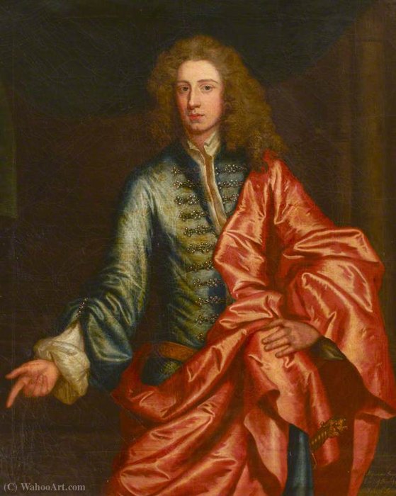 Wikioo.org – La Enciclopedia de las Bellas Artes - Pintura, Obras de arte de John Vanderbank - Algernon Seymour (1684 1750), conde de Hertford, tarde séptimo duque de Somerset