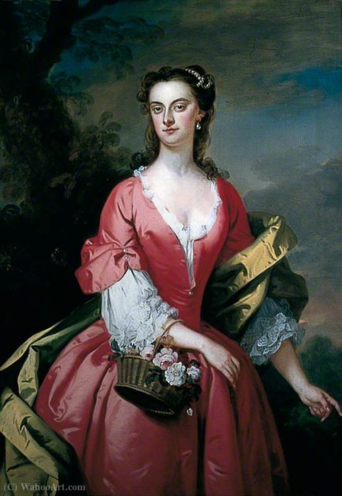Wikioo.org - The Encyclopedia of Fine Arts - Painting, Artwork by John Vanderbank - Portrait of a Lady