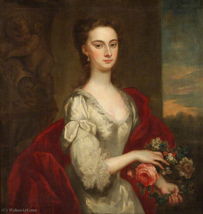 Wikioo.org - The Encyclopedia of Fine Arts - Painting, Artwork by John Vanderbank - Portrait of an Unknown Lady