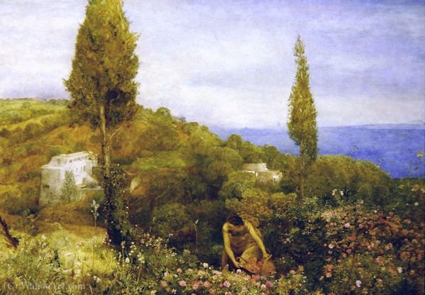 Wikioo.org - The Encyclopedia of Fine Arts - Painting, Artwork by John William North - The house of roses