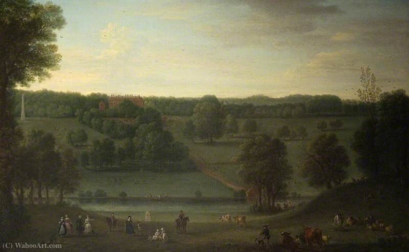 Wikioo.org - The Encyclopedia of Fine Arts - Painting, Artwork by John Wootton - A View of Cassiobury Park