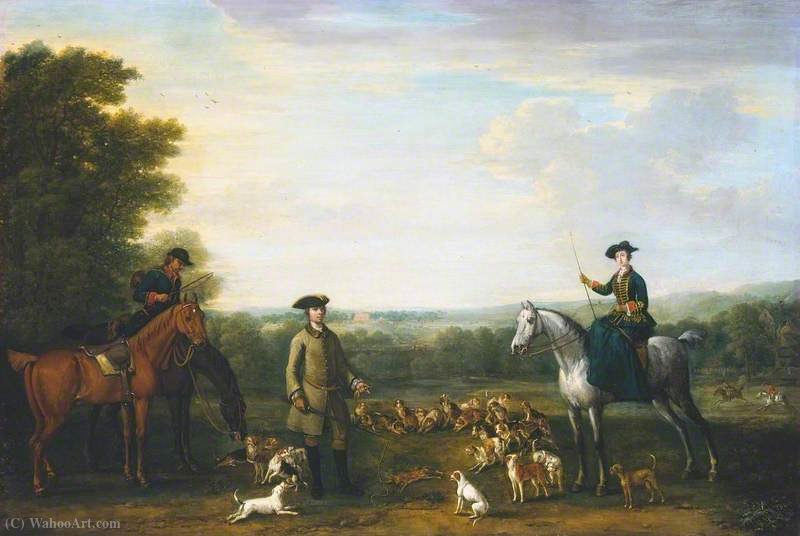 Wikioo.org - The Encyclopedia of Fine Arts - Painting, Artwork by John Wootton - Lady Mary Churchill at the Death of the Hare