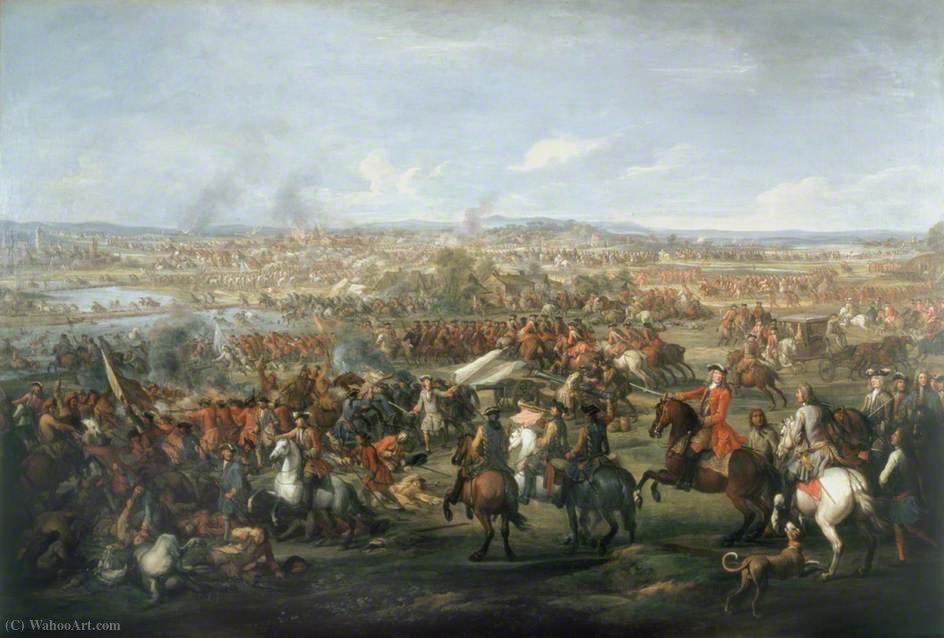 WikiOO.org – 美術百科全書 - 繪畫，作品 John Wootton - 布伦海姆战役，8月13日（1704）