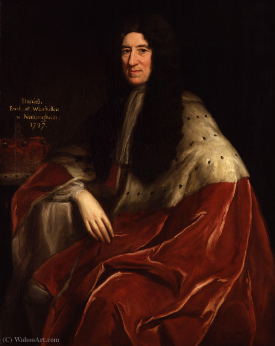 Wikioo.org - The Encyclopedia of Fine Arts - Painting, Artwork by Jonathan Richardson - Portrait of Daniel Finch, 2nd Earl of Nottingham