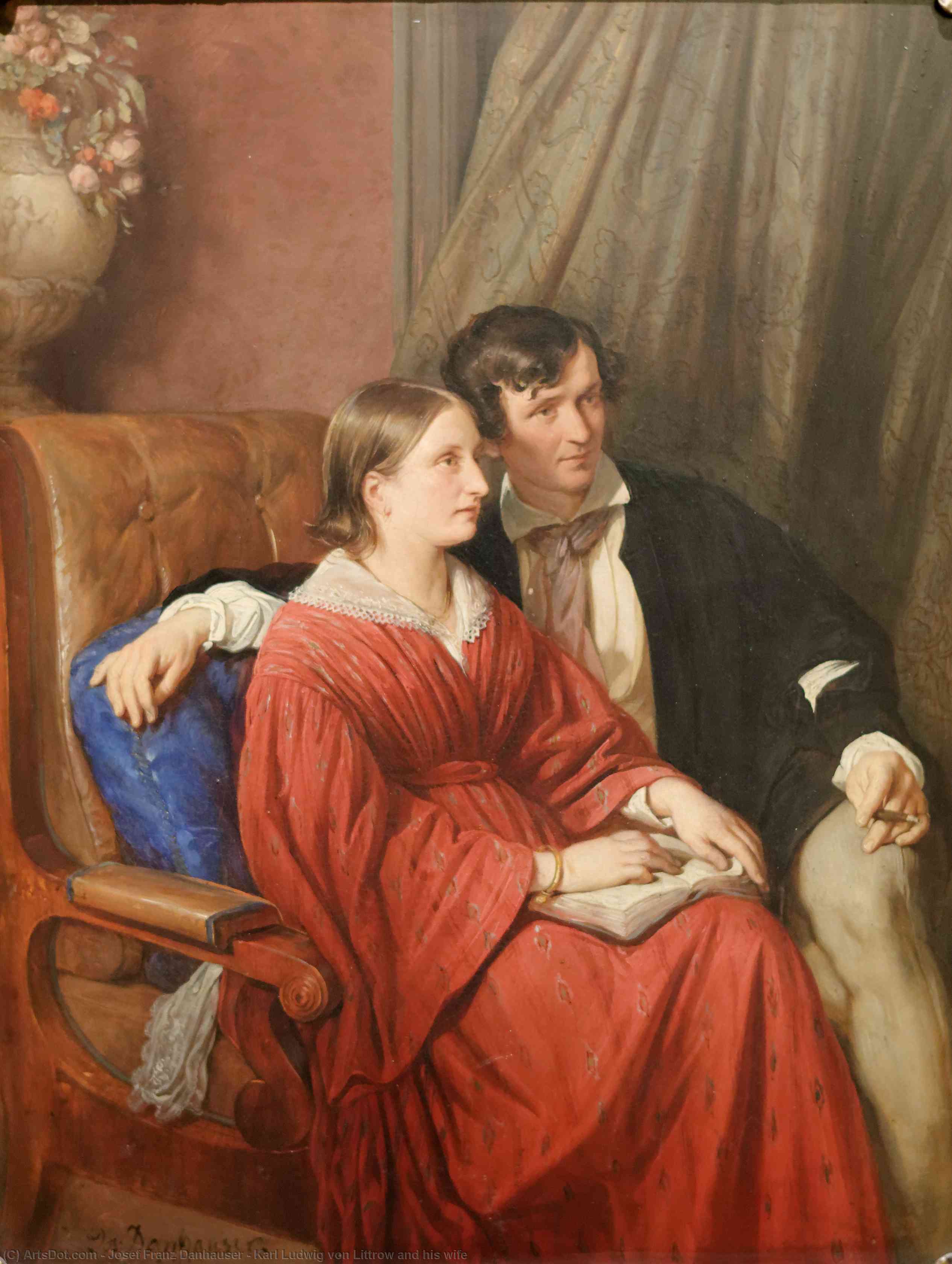 Wikioo.org - The Encyclopedia of Fine Arts - Painting, Artwork by Josef Franz Danhauser - Karl Ludwig von Littrow and his wife