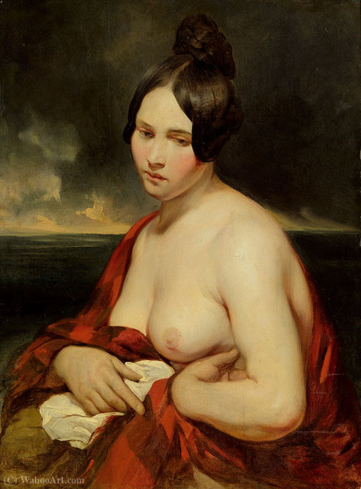 WikiOO.org - Encyclopedia of Fine Arts - Malba, Artwork Josef Franz Danhauser - The Lady from the Sea