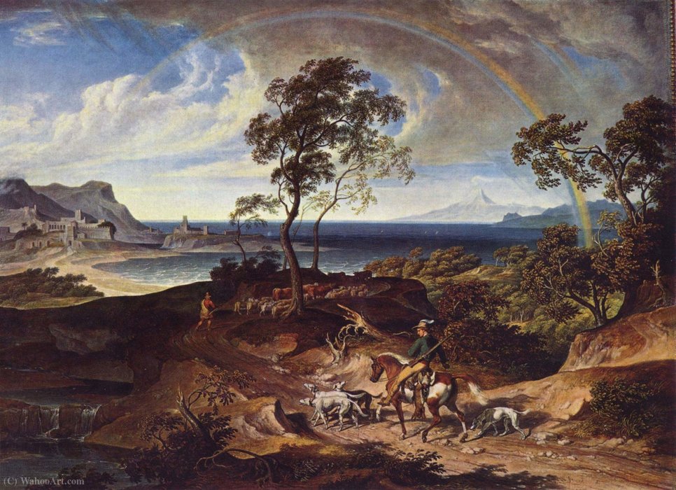 Wikioo.org – L'Enciclopedia delle Belle Arti - Pittura, Opere di Joseph Anton Koch - Paesaggio dopo un temporale