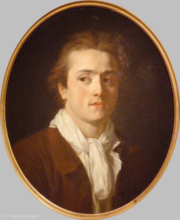 Wikioo.org - The Encyclopedia of Fine Arts - Painting, Artwork by Joseph Benoit Suvée - Portrait of Paul Guillaume Lemoine, says Romain