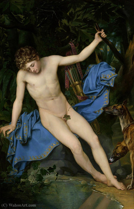 WikiOO.org - Encyclopedia of Fine Arts - Maľba, Artwork Joseph Denis Odevaere - Narcissus