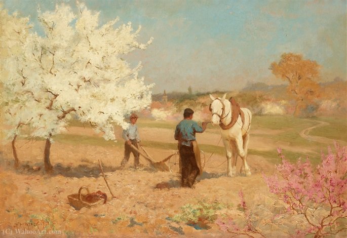 WikiOO.org - Енциклопедия за изящни изкуства - Живопис, Произведения на изкуството Joseph Kirkpatrick - flowering Trees