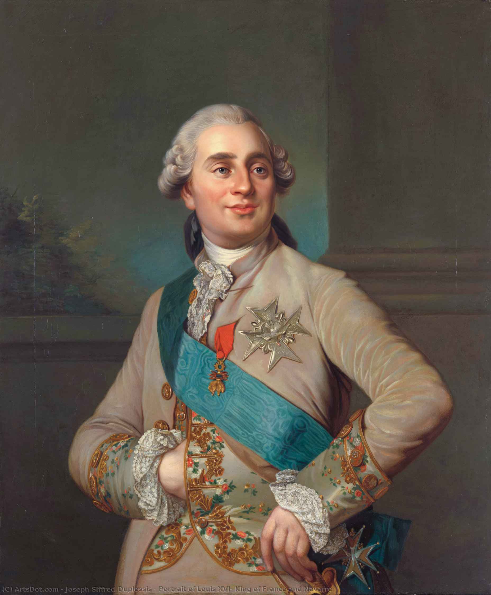 WikiOO.org - Encyclopedia of Fine Arts - Lukisan, Artwork Joseph Siffred Duplessis - Portrait of Louis XVI, King of France and Navarre