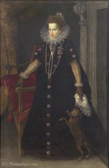 Wikioo.org - The Encyclopedia of Fine Arts - Painting, Artwork by Joseph The Younger Heintz - Portrait of Maria Anna of Bavaria