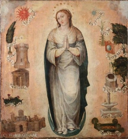 Wikioo.org – La Enciclopedia de las Bellas Artes - Pintura, Obras de arte de Juan De Juanes - La Virgen inmaculada
