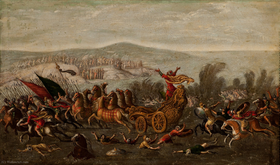 WikiOO.org – 美術百科全書 - 繪畫，作品 Juan De La Corte - 以色列人穿越红海