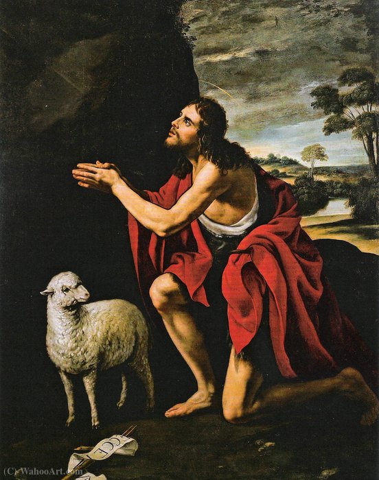 Wikioo.org - The Encyclopedia of Fine Arts - Painting, Artwork by Juan Van Der Hamen - John the Baptist praying