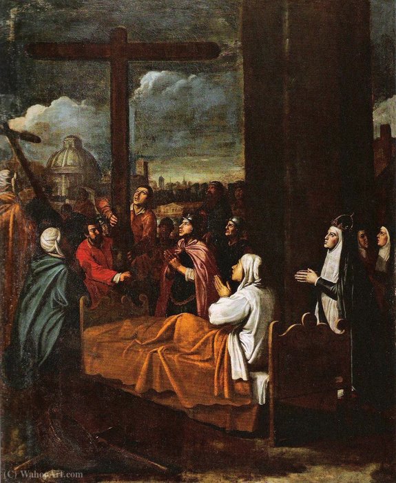 Wikioo.org - The Encyclopedia of Fine Arts - Painting, Artwork by Juan Van Der Hamen - The Saint Helena and the discovery of the True Cross