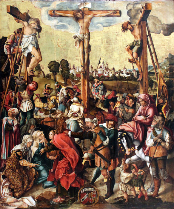 Wikioo.org – L'Enciclopedia delle Belle Arti - Pittura, Opere di Jörg The Elder Breu - Crocifissione di Cristo