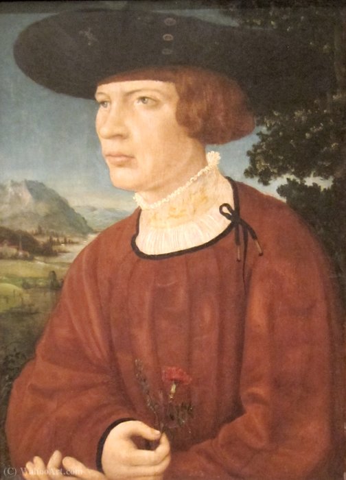 Wikioo.org - The Encyclopedia of Fine Arts - Painting, Artwork by Jörg The Elder Breu - Portrait of a Young Man