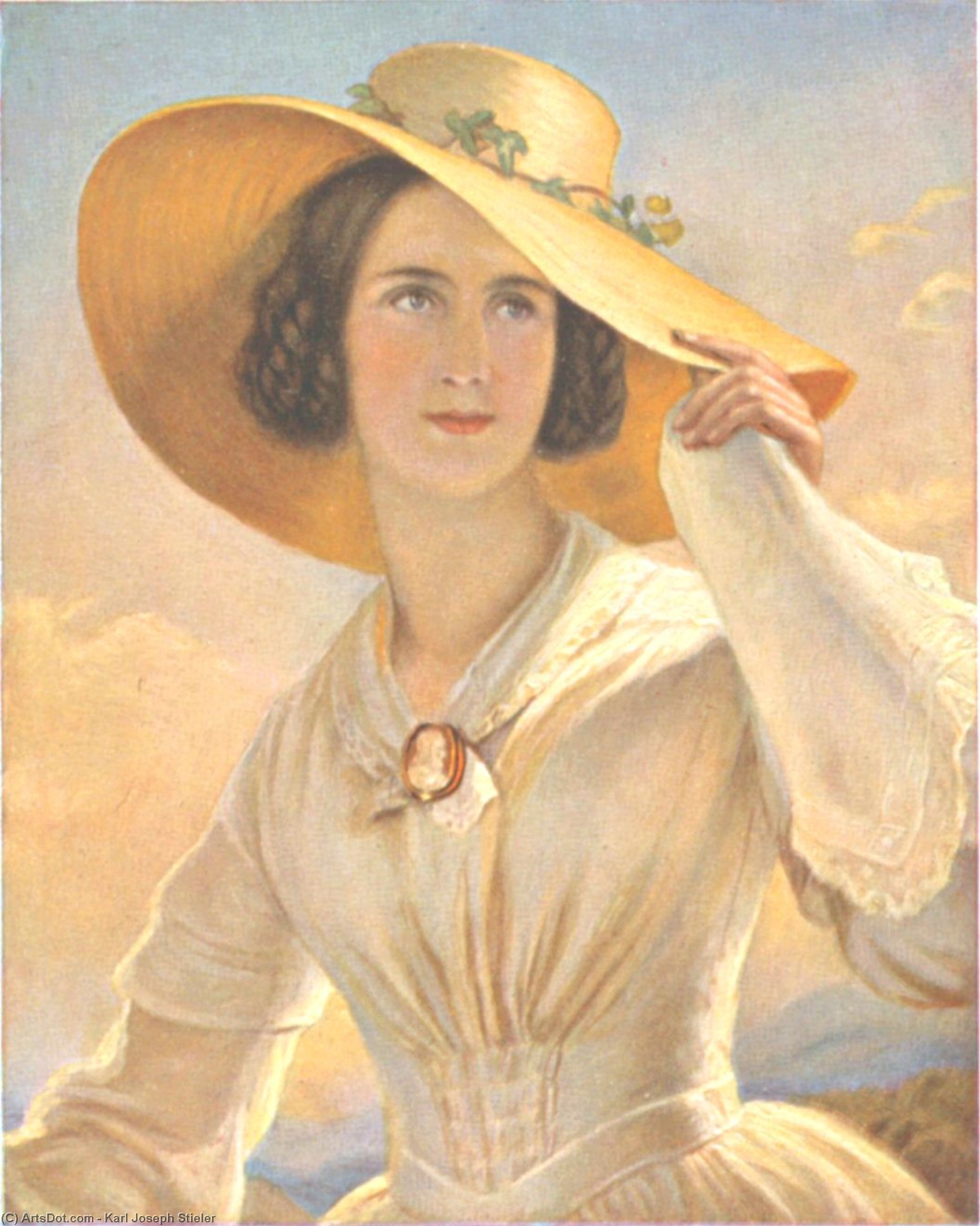 WikiOO.org - Enciklopedija dailės - Tapyba, meno kuriniai Karl Joseph Stieler - Portrait of the artist's daughter