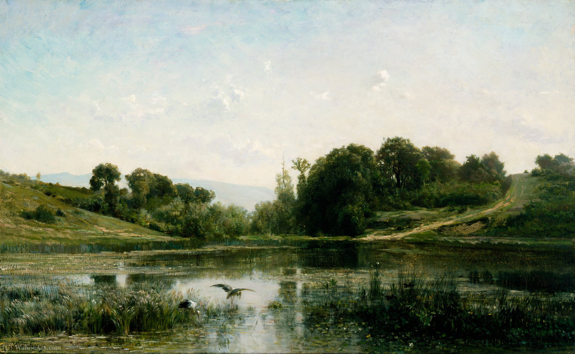 Wikioo.org - The Encyclopedia of Fine Arts - Painting, Artwork by Karl Pierre Daubigny - The Ponds of Gylieu