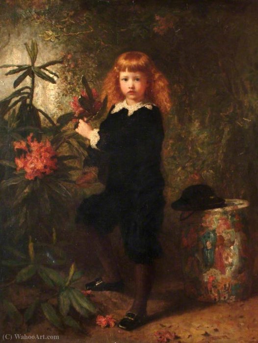WikiOO.org - Encyclopedia of Fine Arts - Målning, konstverk Karl Wilhelm Friedrich Bauerle - Graham Robertson as a Boy