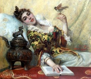 Wikioo.org – L'Encyclopédie des Beaux Arts - Peinture, Oeuvre de Leon Herbo - La charmeuse (1890)