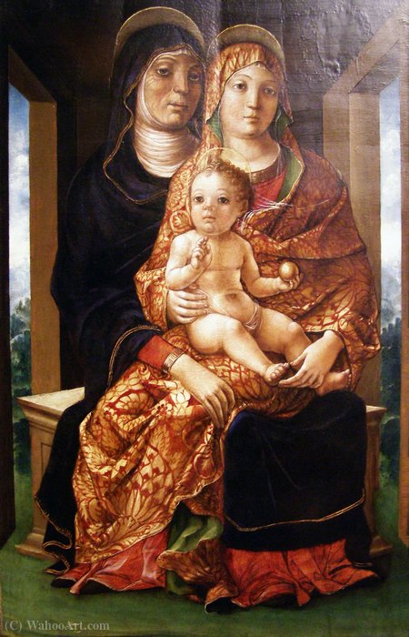 Wikioo.org - The Encyclopedia of Fine Arts - Painting, Artwork by Liberale Da Verona - Madonna and Child with Saint Anne
