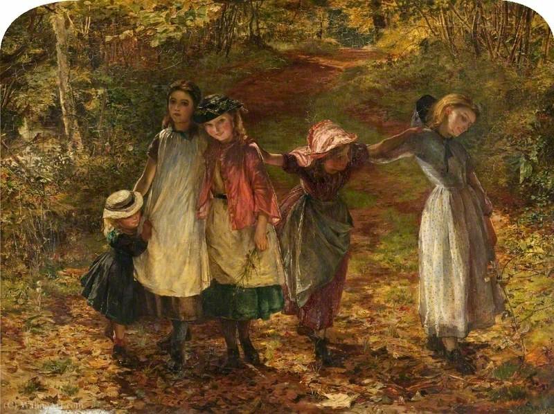 Wikioo.org - The Encyclopedia of Fine Arts - Painting, Artwork by Lionel Percy Smythe - Children Coming from School