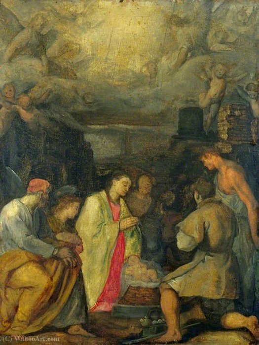 Wikioo.org - The Encyclopedia of Fine Arts - Painting, Artwork by Lodovico Cardi (Cigoli) - Adoration of the Shepherds