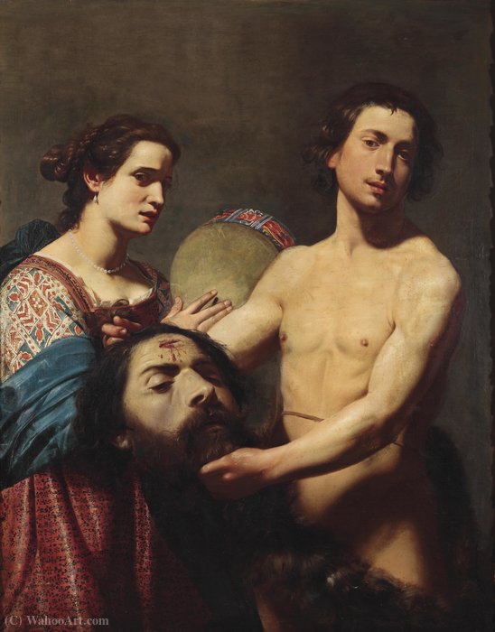 WikiOO.org – 美術百科全書 - 繪畫，作品 Lorenzo Lippi - 大卫与歌利亚的头