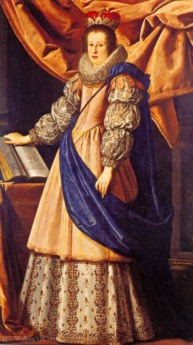 WikiOO.org - Encyclopedia of Fine Arts - Maalaus, taideteos Lorenzo Lippi - Portrait of Claudia de' Medici