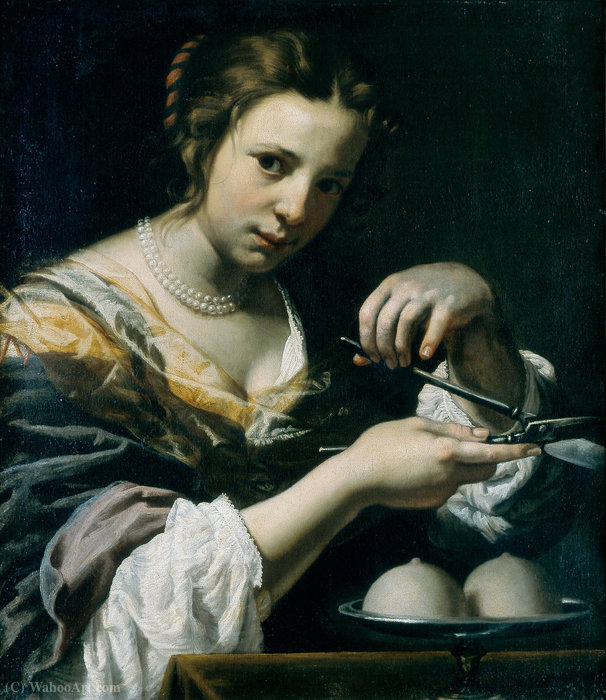 Wikioo.org - The Encyclopedia of Fine Arts - Painting, Artwork by Lorenzo Lippi - Saint agatha