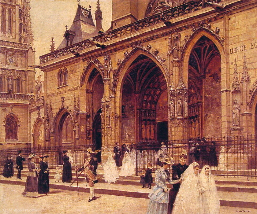 Wikioo.org - The Encyclopedia of Fine Arts - Painting, Artwork by Louis Beroud - First communion