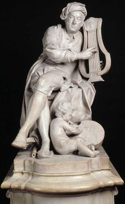 Wikioo.org - Bách khoa toàn thư về mỹ thuật - Vẽ tranh, Tác phẩm nghệ thuật Louis François Roubiliac - Handel va
