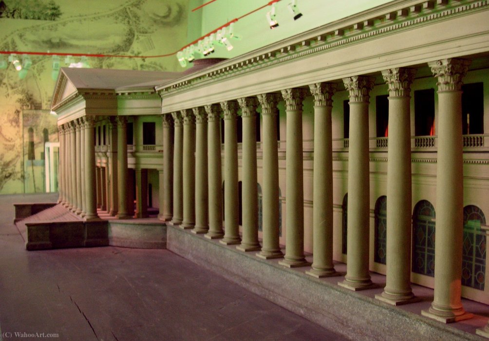 WikiOO.org - Enciklopedija dailės - Tapyba, meno kuriniai Louis Jean Desprez - Large haga palace