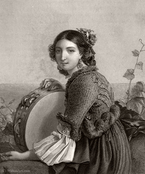 WikiOO.org - Encyclopedia of Fine Arts - Maľba, Artwork Louis Léopold Robert - A Peasant Girl of Procida