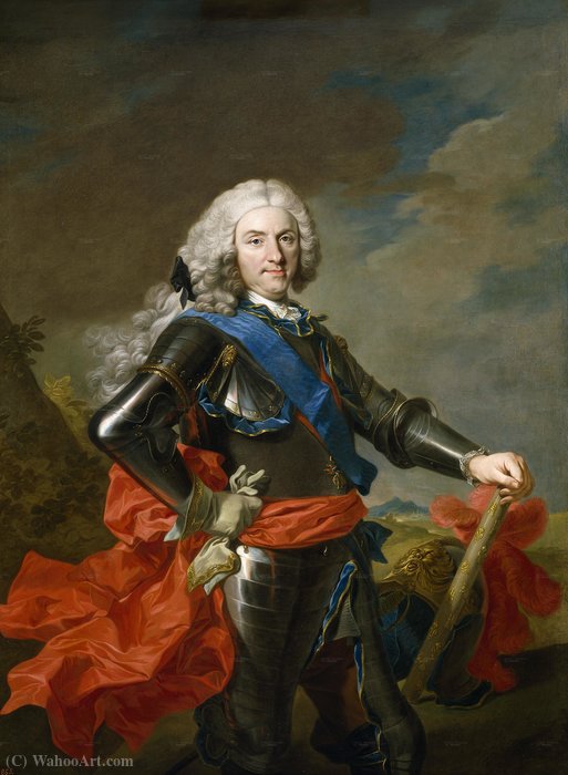 Wikioo.org - สารานุกรมวิจิตรศิลป์ - จิตรกรรม Louis Michel Van Loo - Portrait of Philip V of Spain