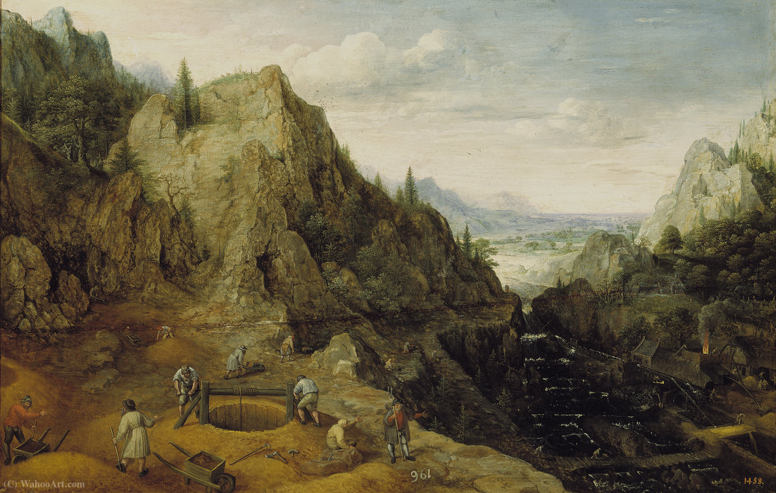Wikioo.org – L'Encyclopédie des Beaux Arts - Peinture, Oeuvre de Lucas Van Valkenborch - Paisaje con fonderies