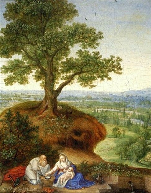 Wikioo.org - The Encyclopedia of Fine Arts - Painting, Artwork by Lucas Van Valkenborch - The Rest on The Flight into Egypt.