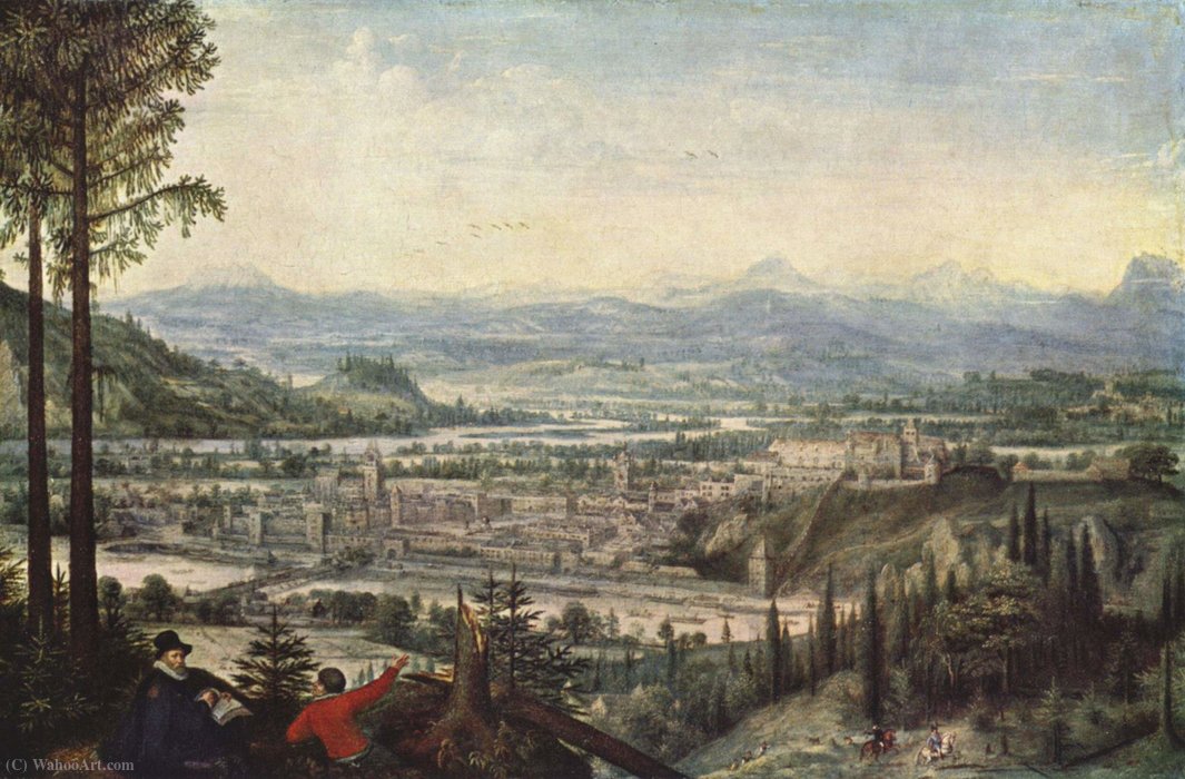 Wikioo.org - The Encyclopedia of Fine Arts - Painting, Artwork by Lucas Van Valkenborch - View of Linz