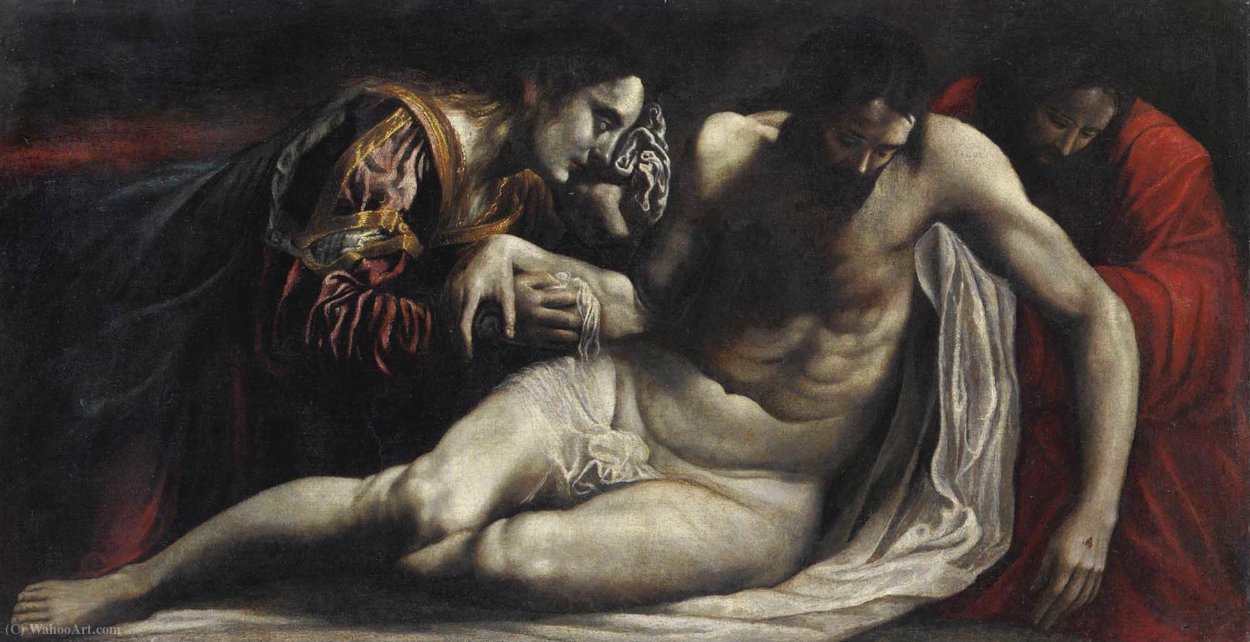 Wikioo.org - The Encyclopedia of Fine Arts - Painting, Artwork by Lucrina Fetti - Compianto sul corpo di cristo